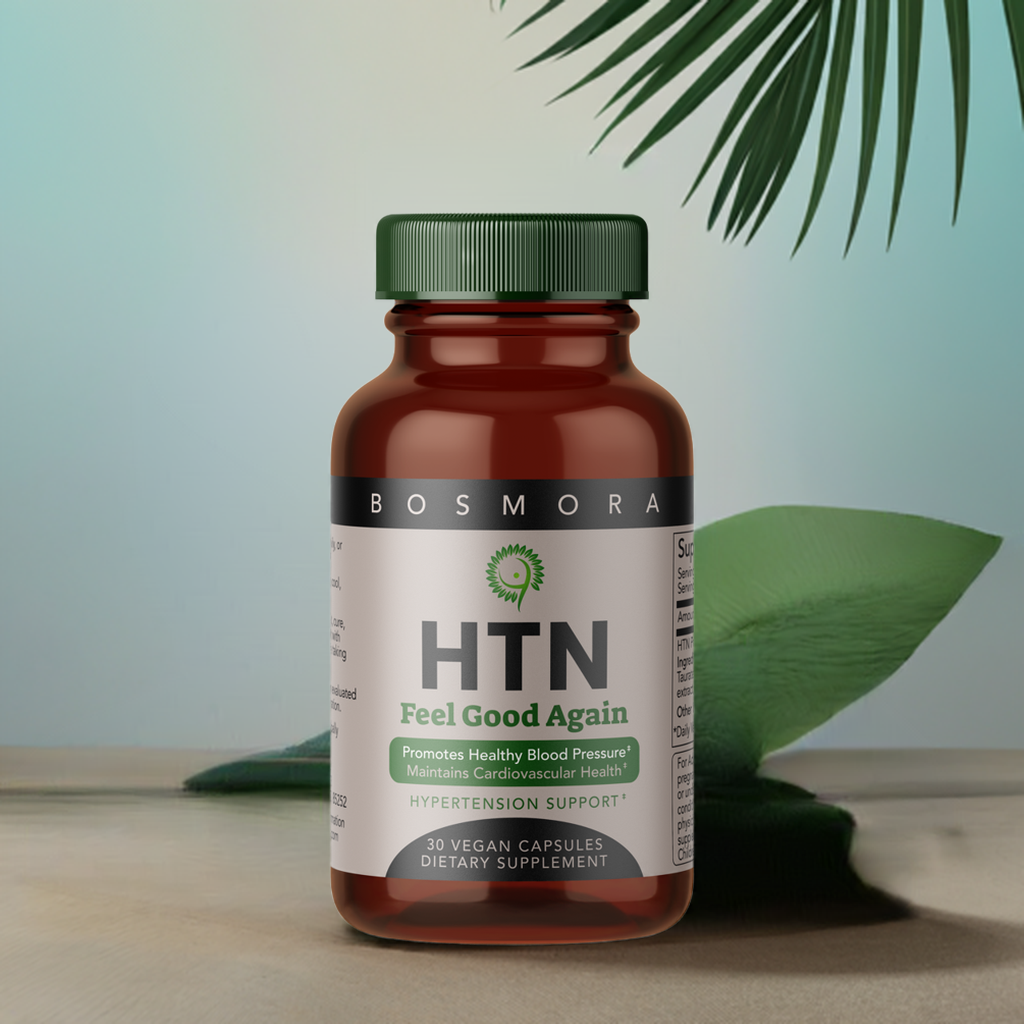 HTN by Bosmora Support for a Healthy Blood Pressure and Promotes Cardiovascular health, 30 Capsules