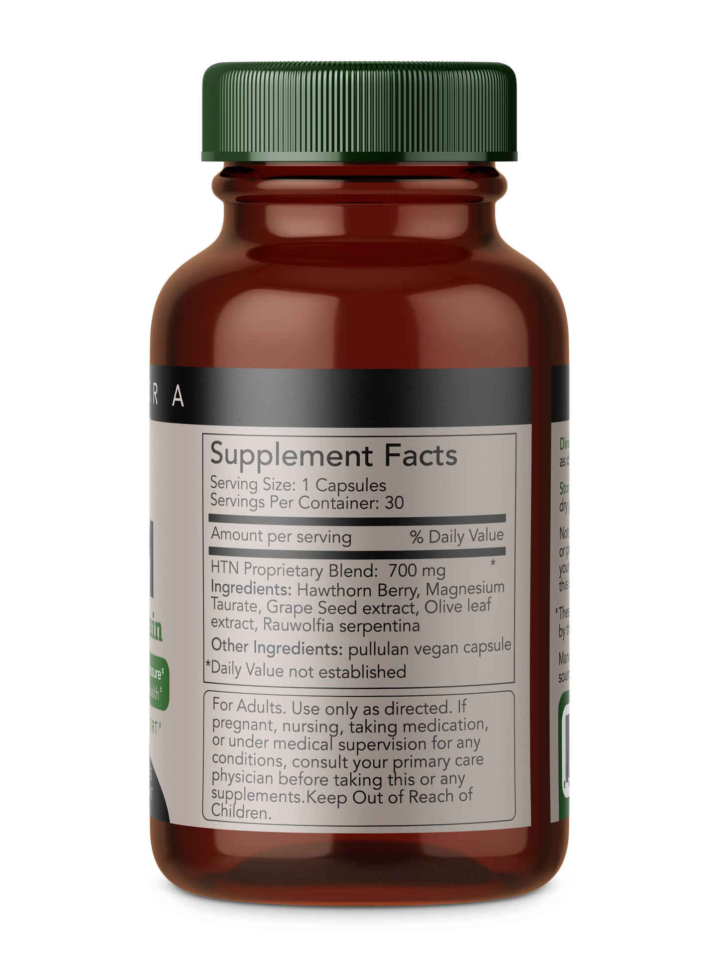 HTN by Bosmora Support for a Healthy Blood Pressure and Promotes Cardiovascular health, 30 Capsules