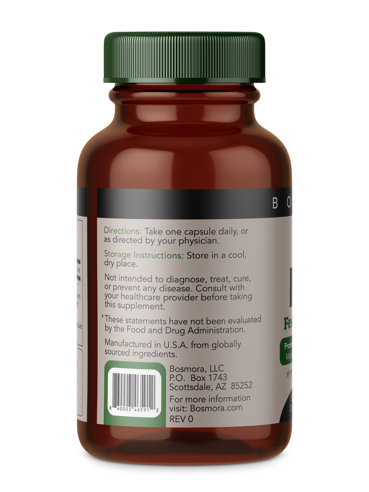 HTN by Bosmora Support for a Healthy Blood Pressure and Promotes Cardiovascular health, 30 Capsules